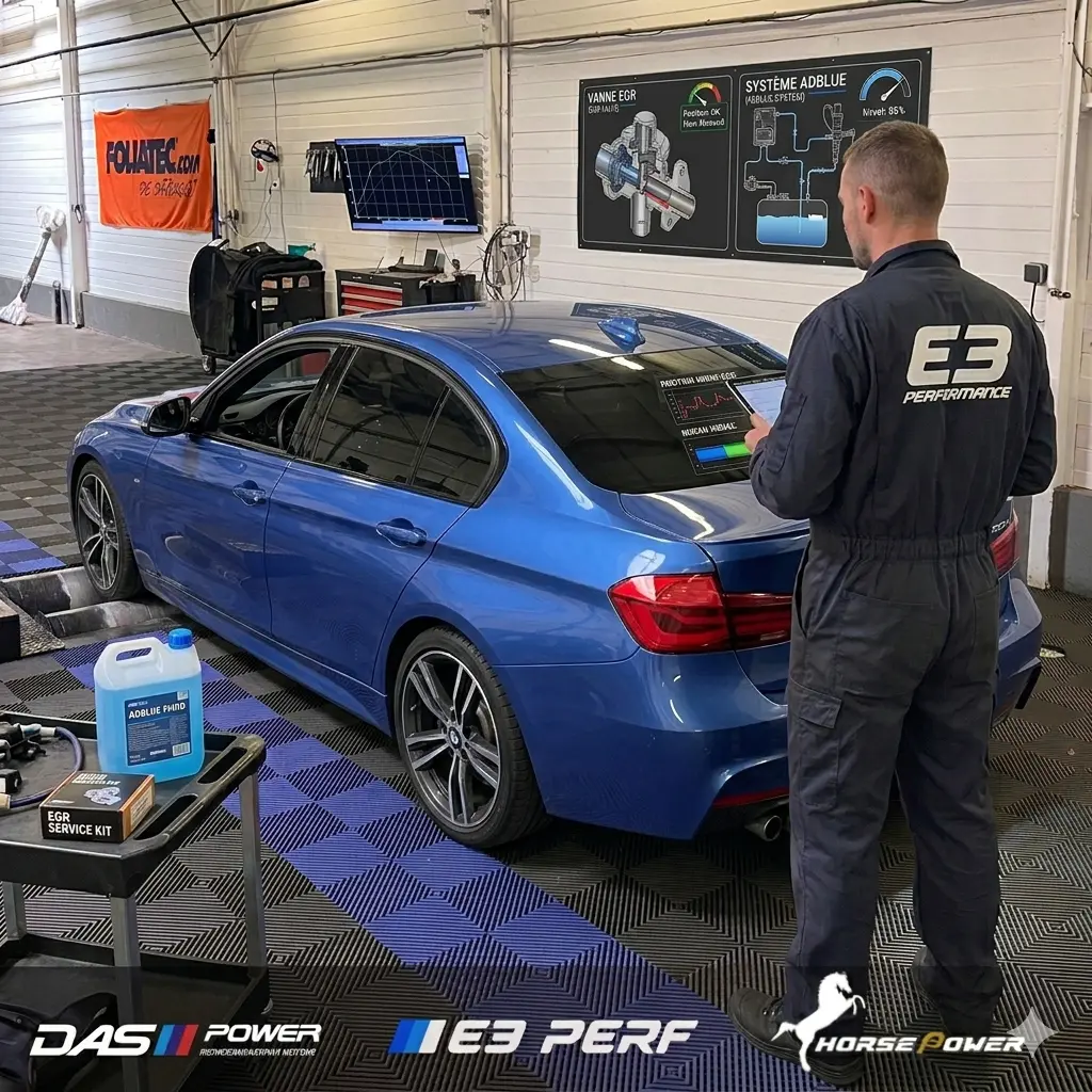 Diagnostic atelier E3 Performance — VW GTI sur pont